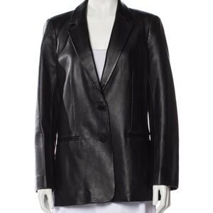 Rebecca Taylor Black Leather Blazer